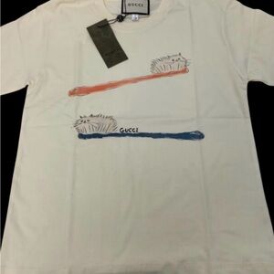 Gucci off white graphic Tee Shirt - small